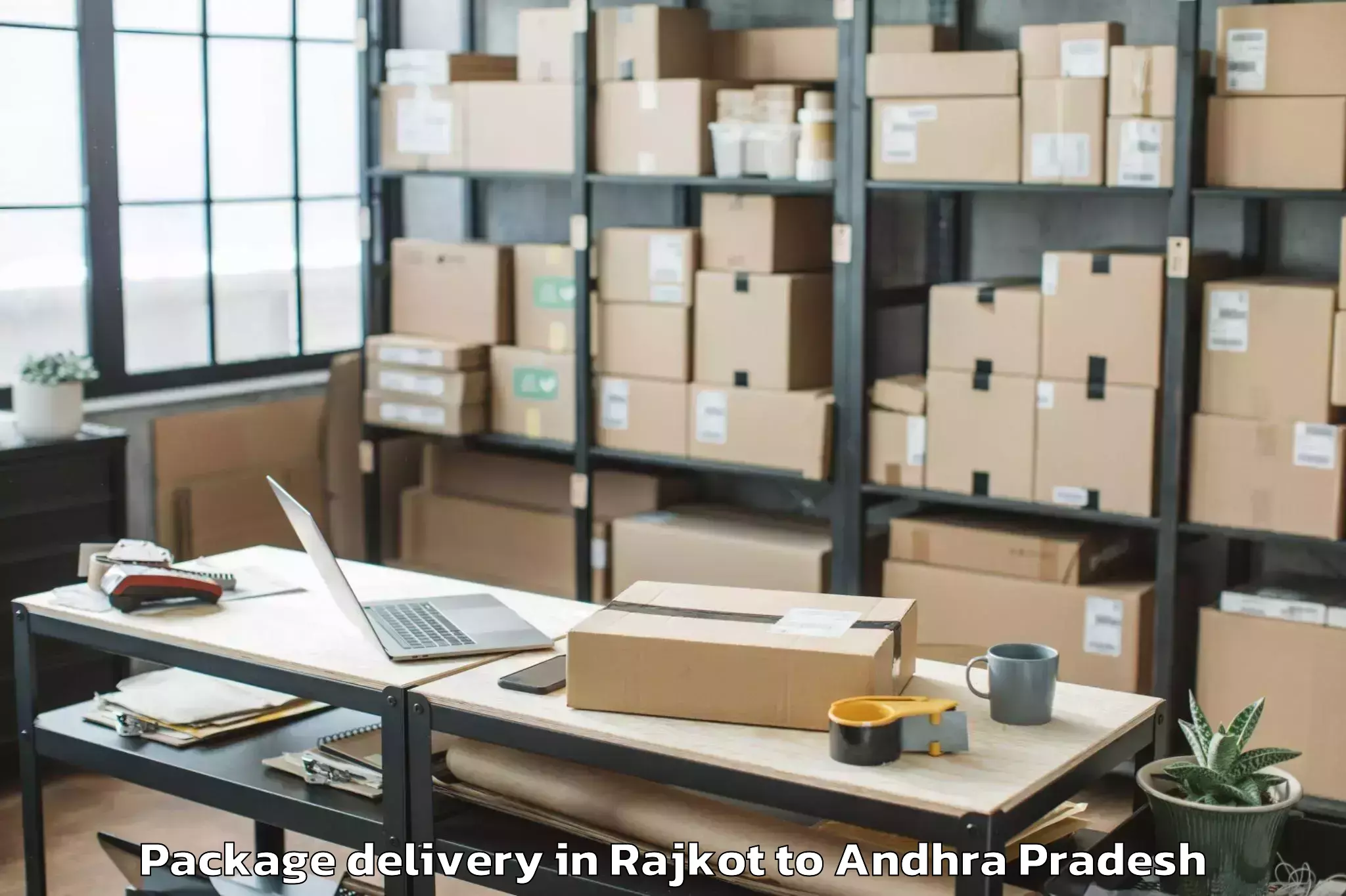 Professional Rajkot to Nuzendla Package Delivery